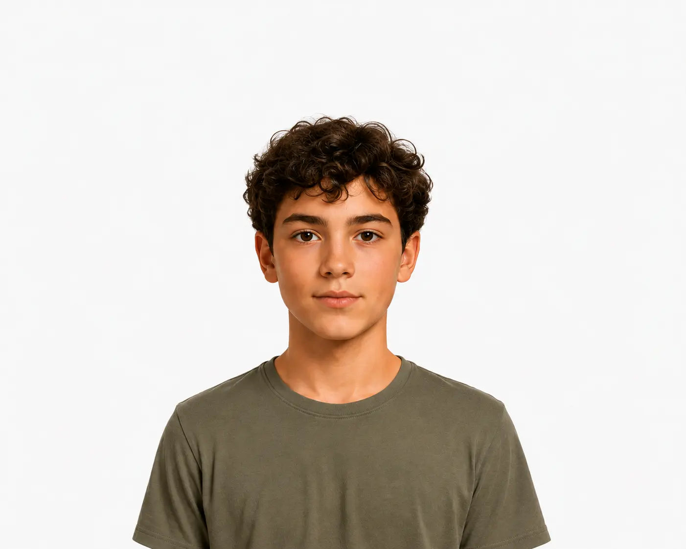 Teenage boy portrait — spinal development section, adolescent stage
