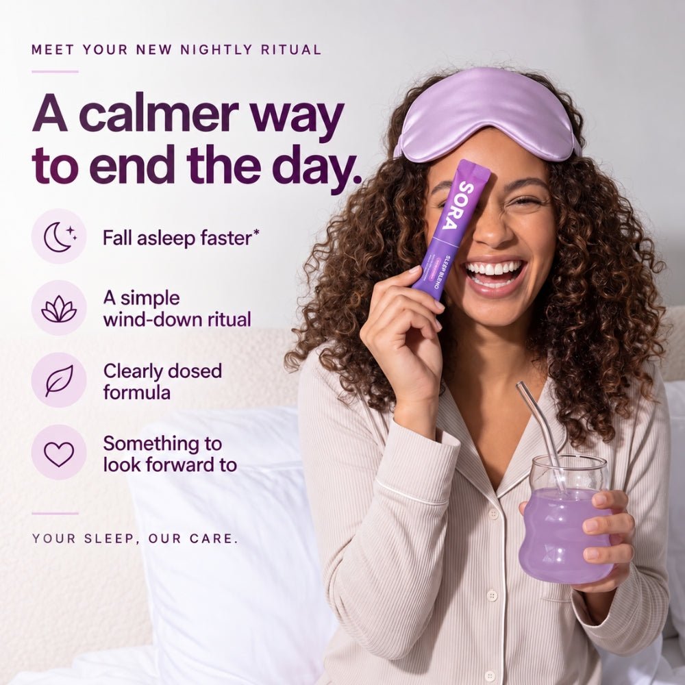 SORA Sleep Blend Blueberry | Nighttime Drink with Melatonin