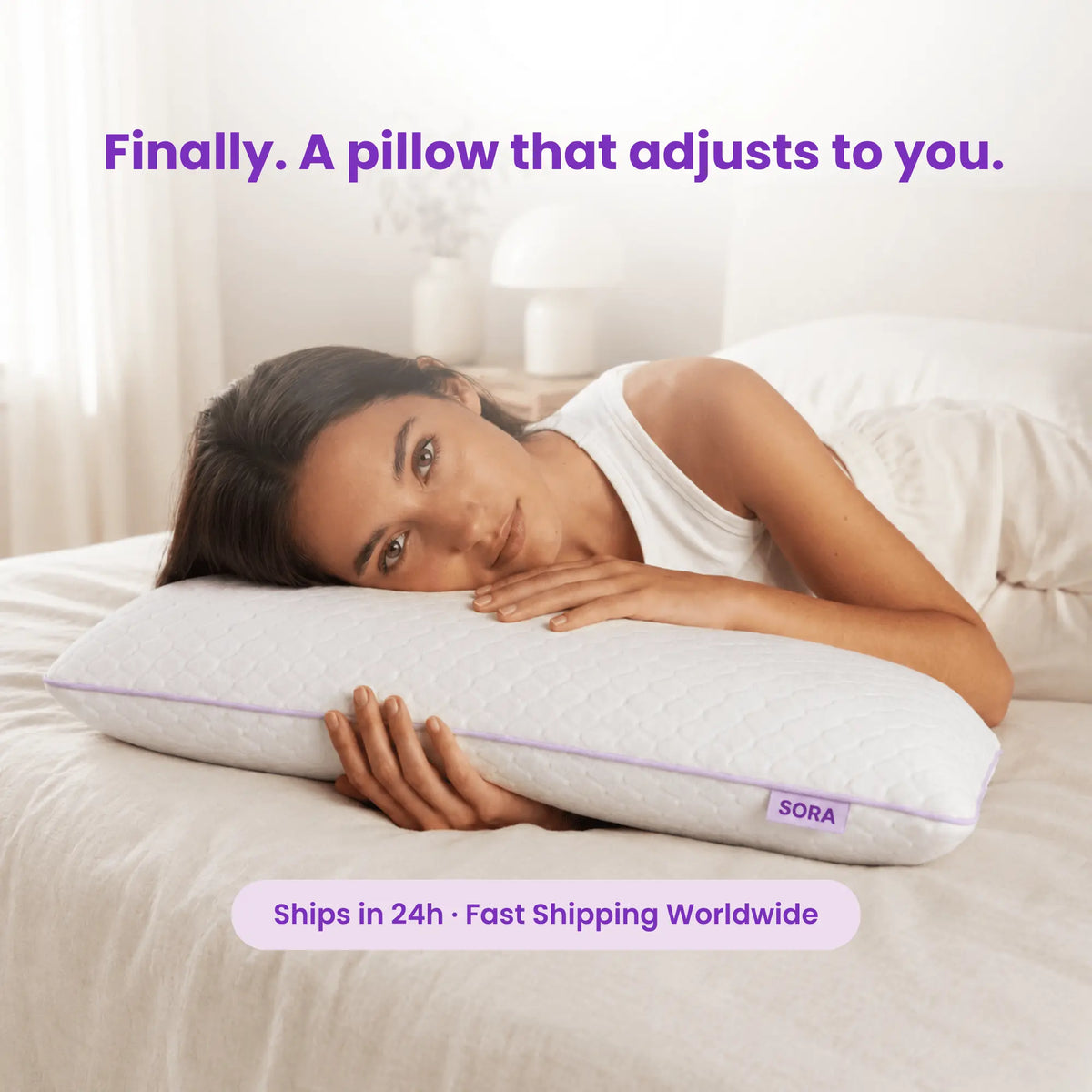SORA Adjust ergonomic pillow, adjustable to your preferred height