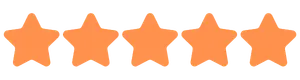5-star customer reviews icon