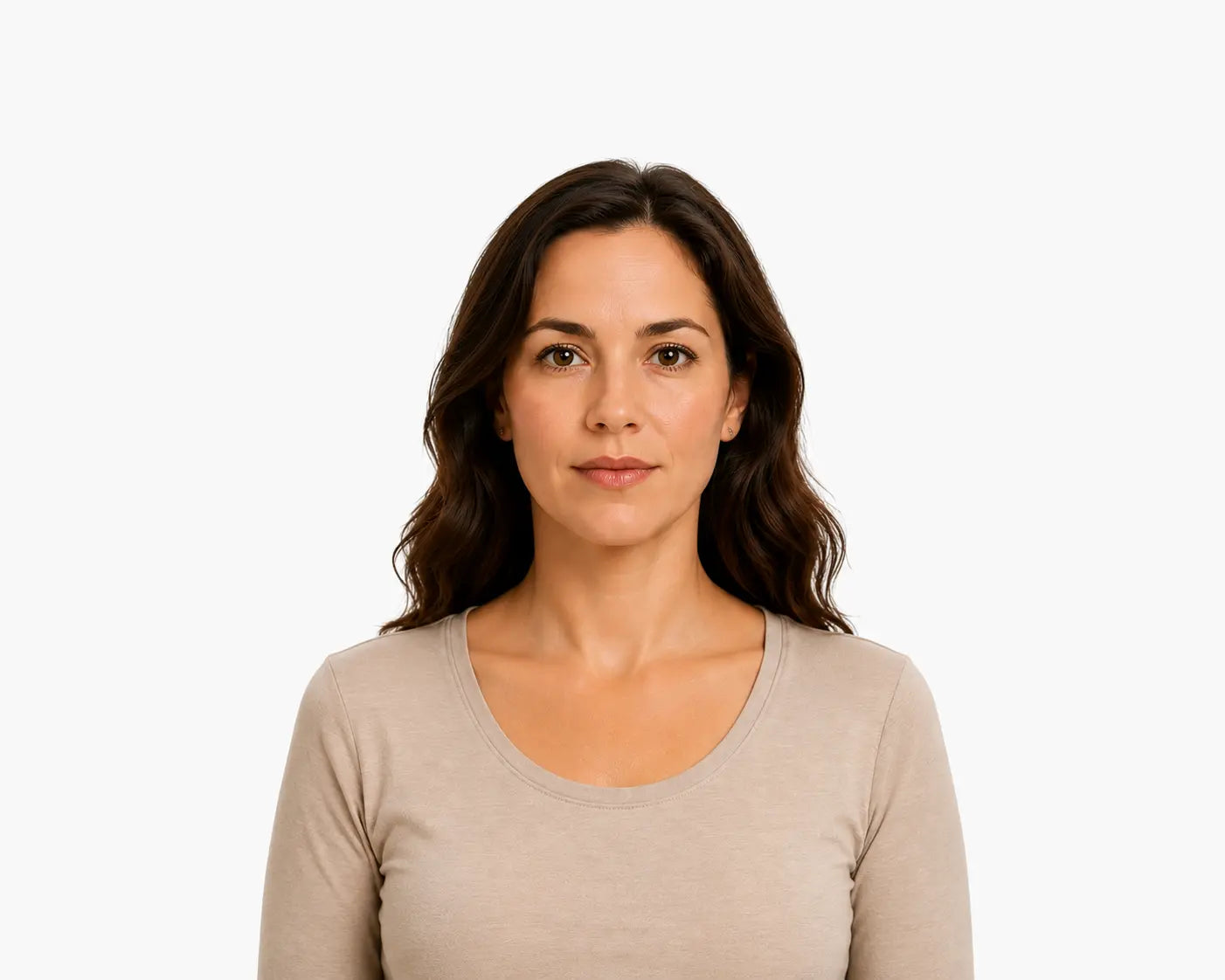 Adult woman portrait — spinal development section, adult stage