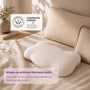 SORA Cloud chiropractor approved ergonomic pillow on a bed — recommended for cervical alignment and neck pain relief