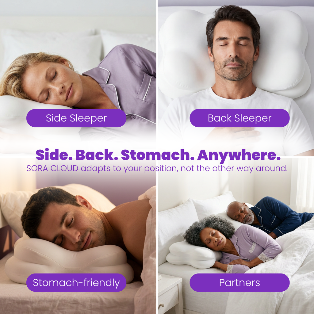 SORA Cloud pillow side sleeper back sleeper stomach sleeper two partners zero motion transfer