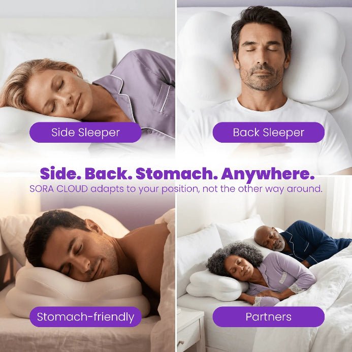 SORA Cloud pillow side sleeper back sleeper stomach sleeper two partners zero motion transfer