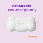 SORA Cloud ergonomic pillow dimensions 68cm by 37cm standard size premium engineering 2.30kg memory foam