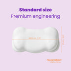 SORA Cloud ergonomic pillow dimensions 68cm by 37cm standard size premium engineering 2.30kg memory foam